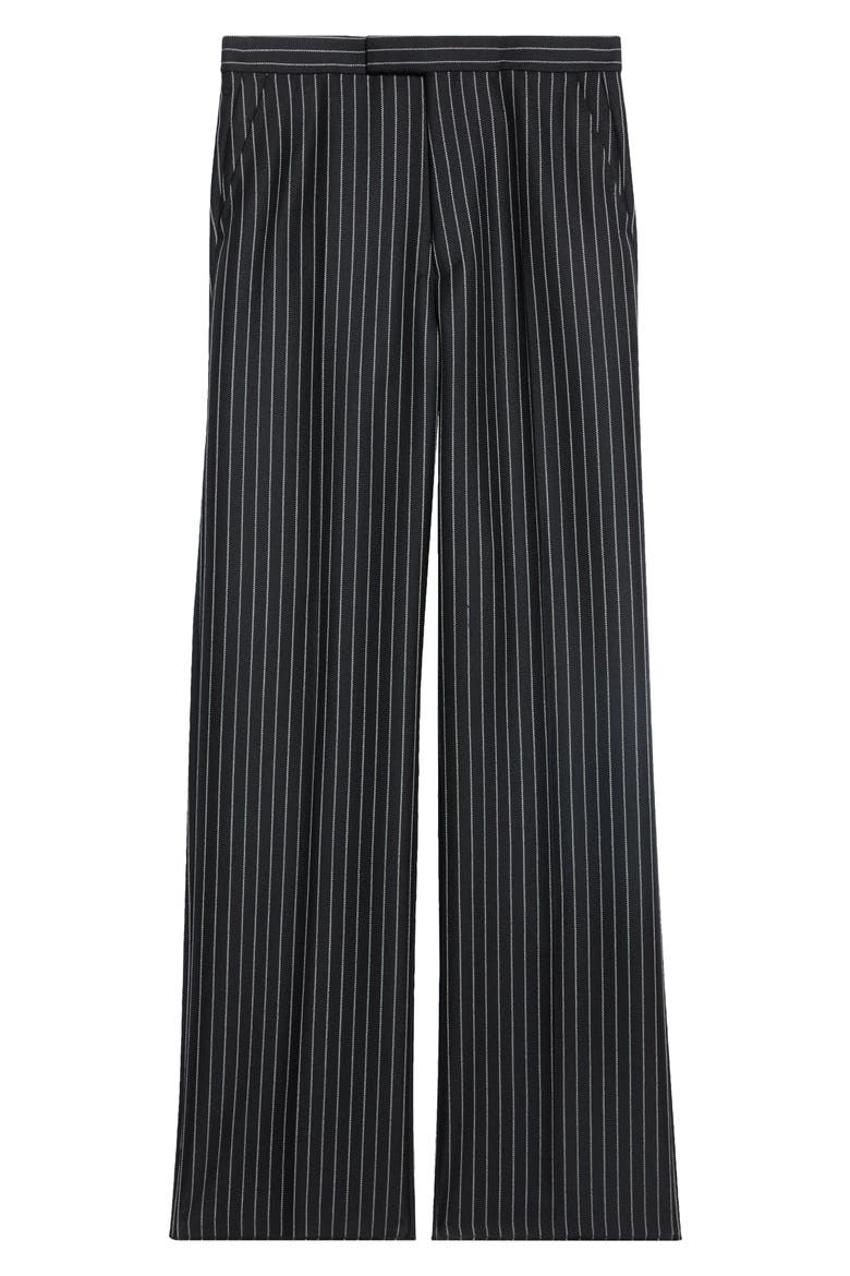 British Sharp Stripe Colbert Pants, Alternate, color, BLACK/ WHITE