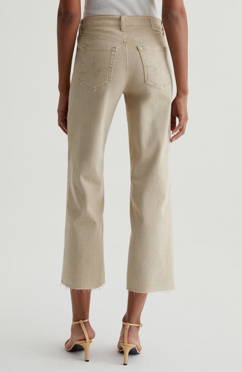 Ag Hattie Raw Hem High Waist Crop Barrel Jeans In Sulfur Pumice