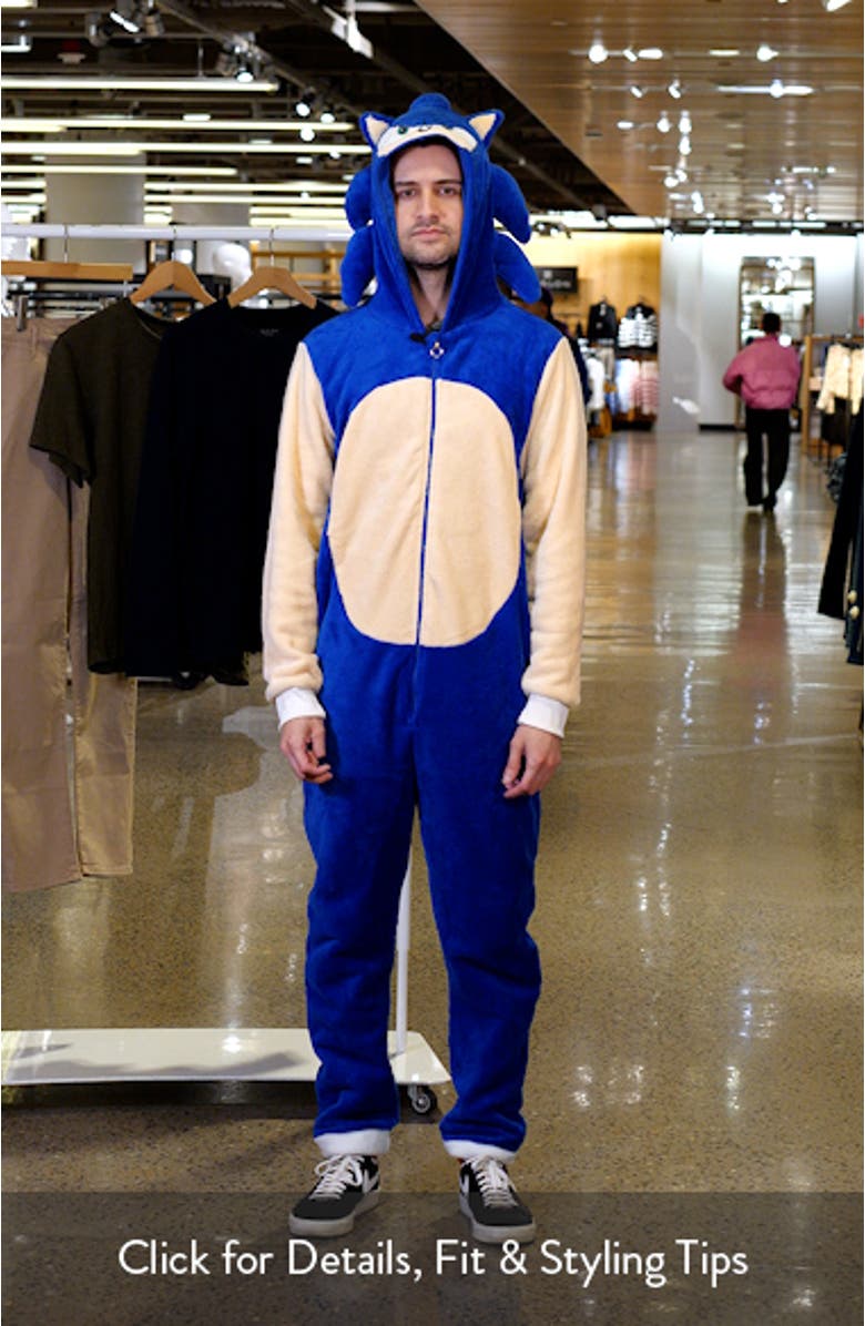 Sonic the Hedgehog<sup>®</sup> One-Piece Hooded Jumpsuit, sales video thumbnail