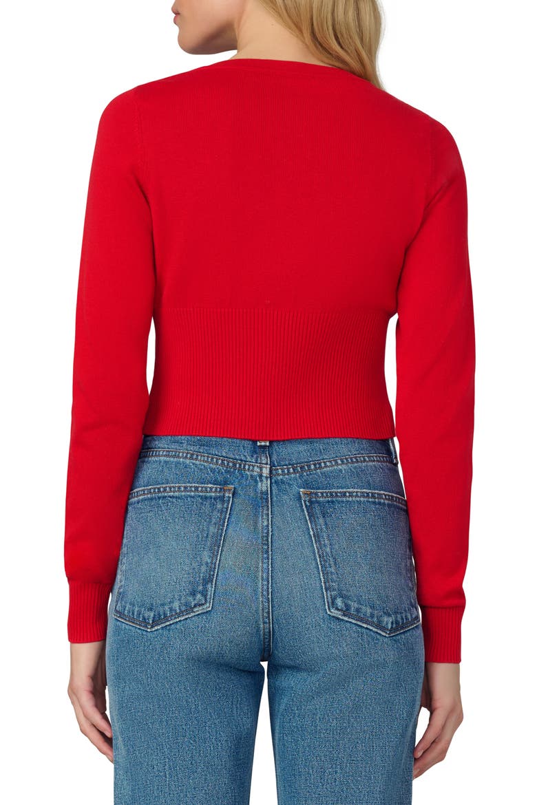 The Shrunken Cardigan, Alternate, color, CHERRY RED
