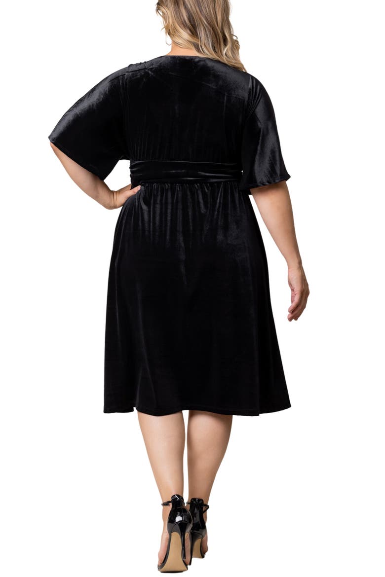 Angelic Velvet Cocktail Dress, Alternate, color, ONYX