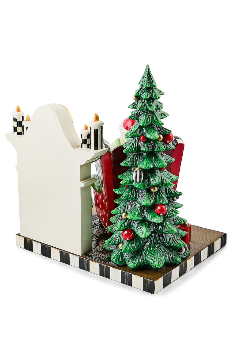 Check It Out Santa by the Fireplace Decor, Alternate, color, RED