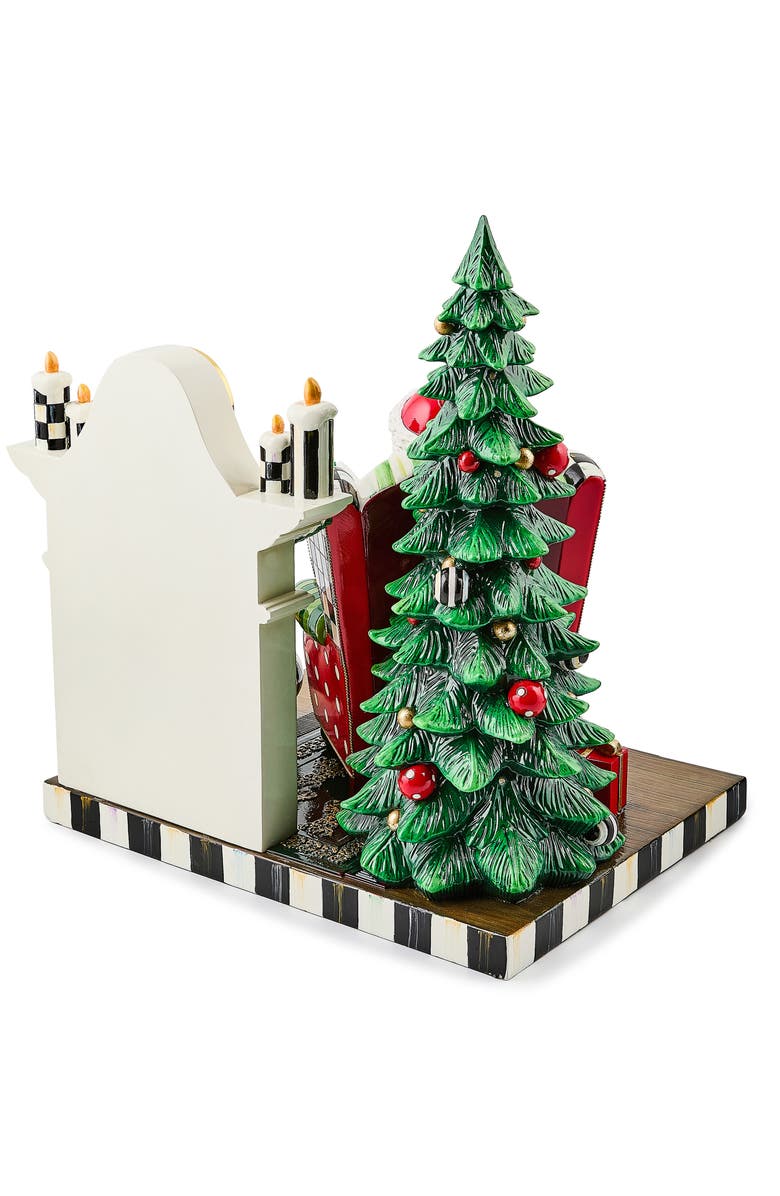 MACKENZIE CHILDS Check It Out Santa by the Fireplace Decor, Alternate, color, Red