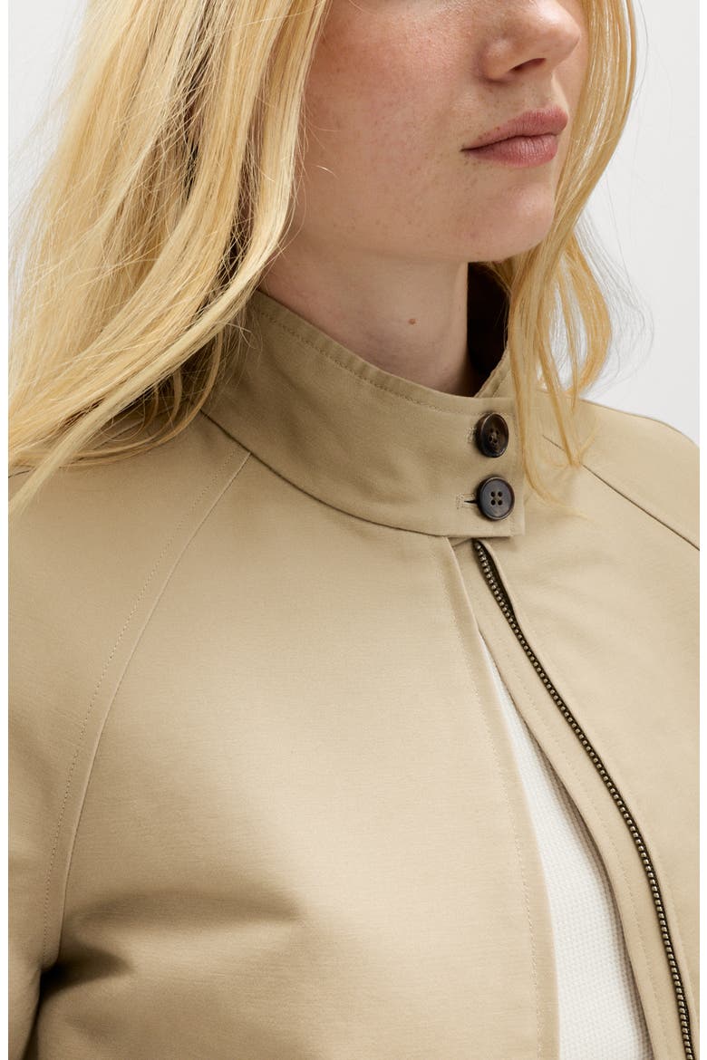 Stand Collar Jacket, Alternate, color, BROWN