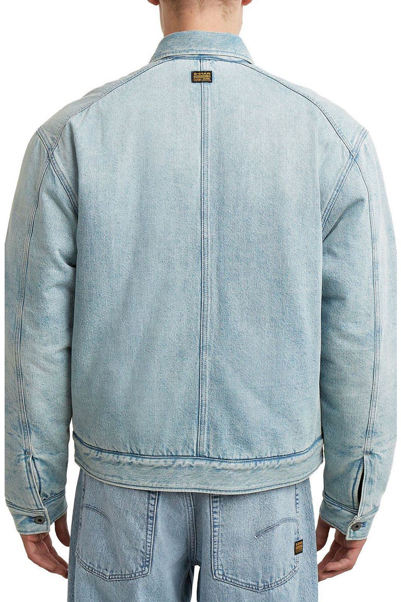 A-Line Padded Coach Jacket, Alternate, color, SUN FADED PACIFIC BLUE