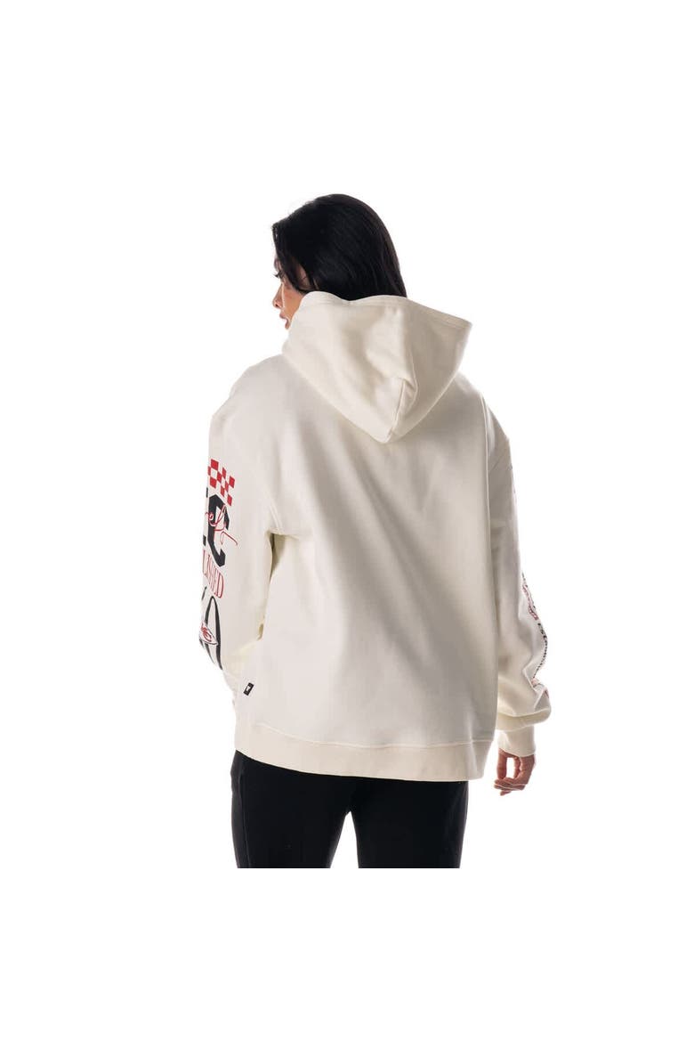 Unisex The Wild Collective  Cream Kansas City Chiefs Stacked Graphic Sleeve Fleece Hoodie, Alternate, color, Cream