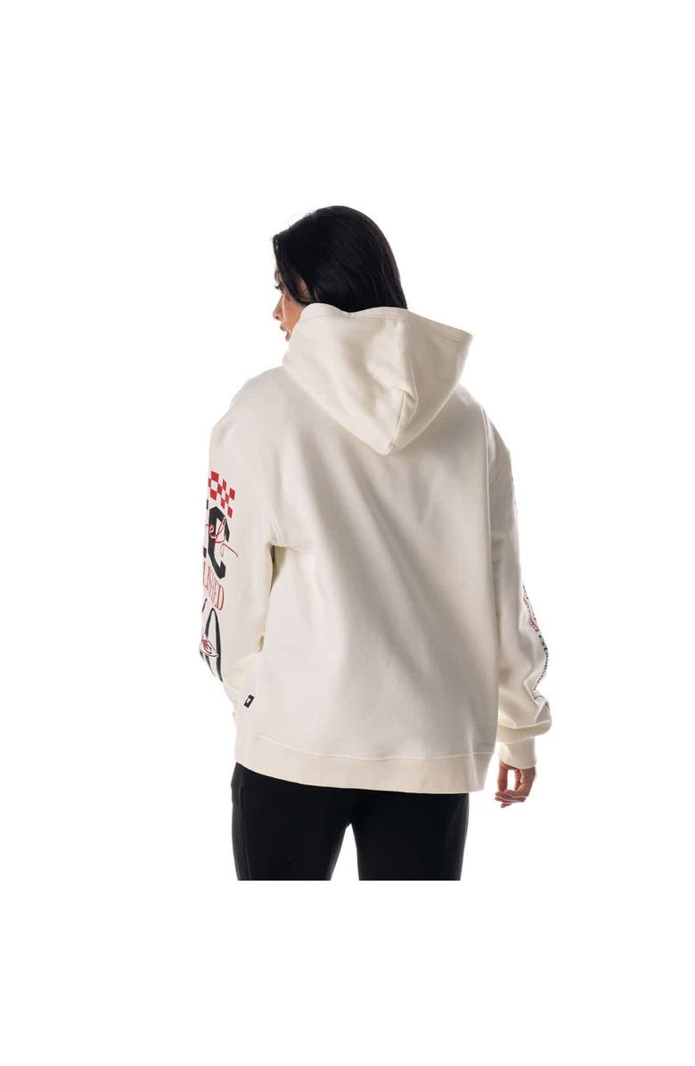 THE WILD COLLECTIVE Unisex The Wild Collective Cream Kansas City Chiefs Stacked Graphic Sleeve Fleece Hoodie, Alternate, color, Cream
