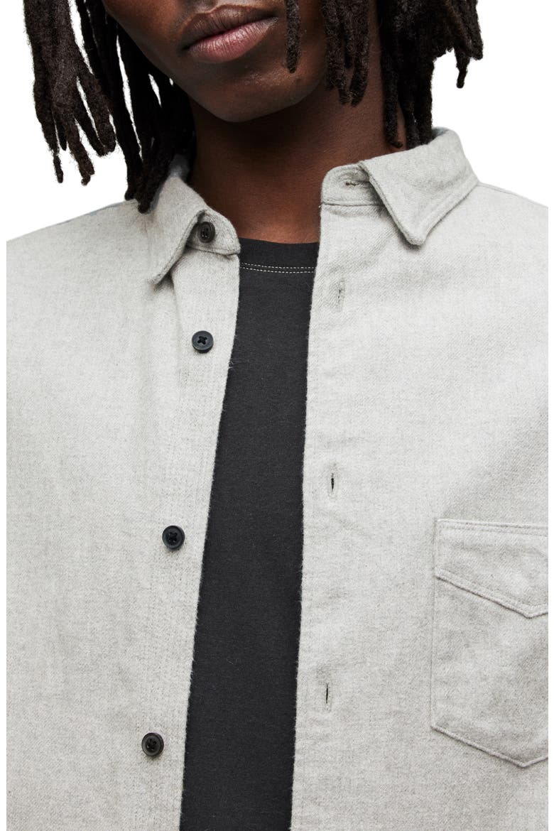 Arden Cotton Button-Up Shirt, Alternate, color, GREY MARL