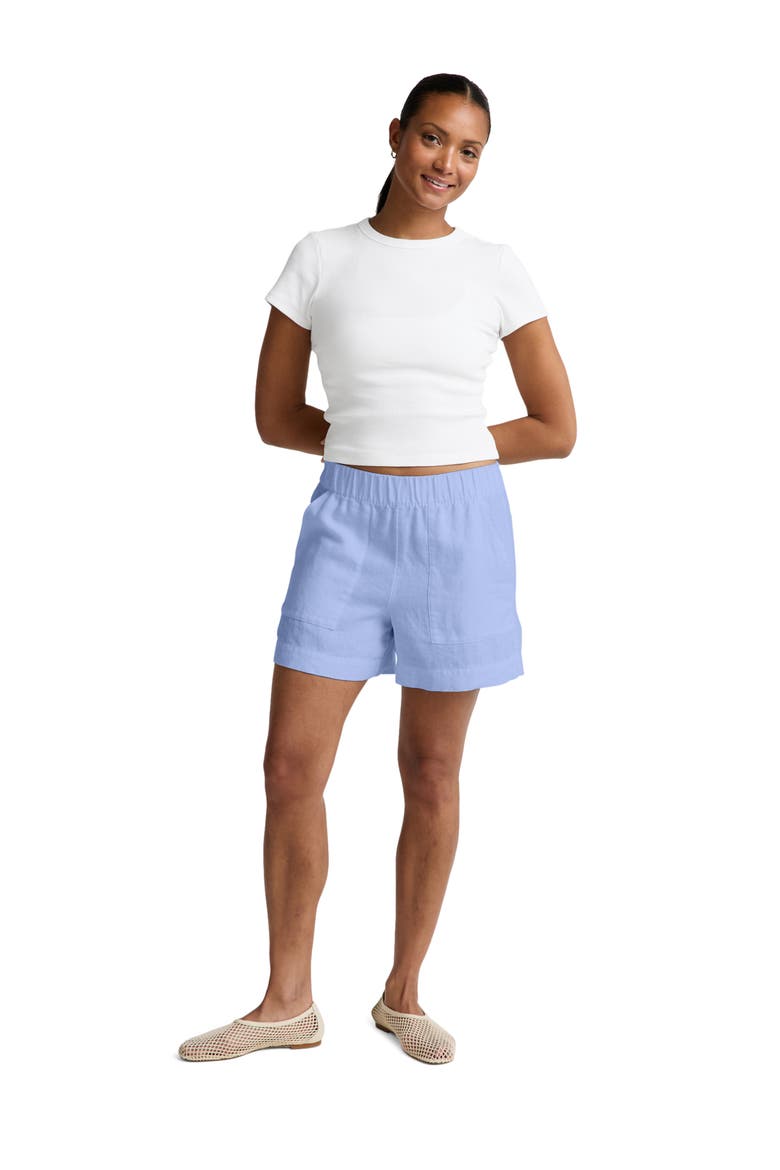 Softwash Linen Easy Shorts, Alternate, color, PASTEL PERIWINKLE