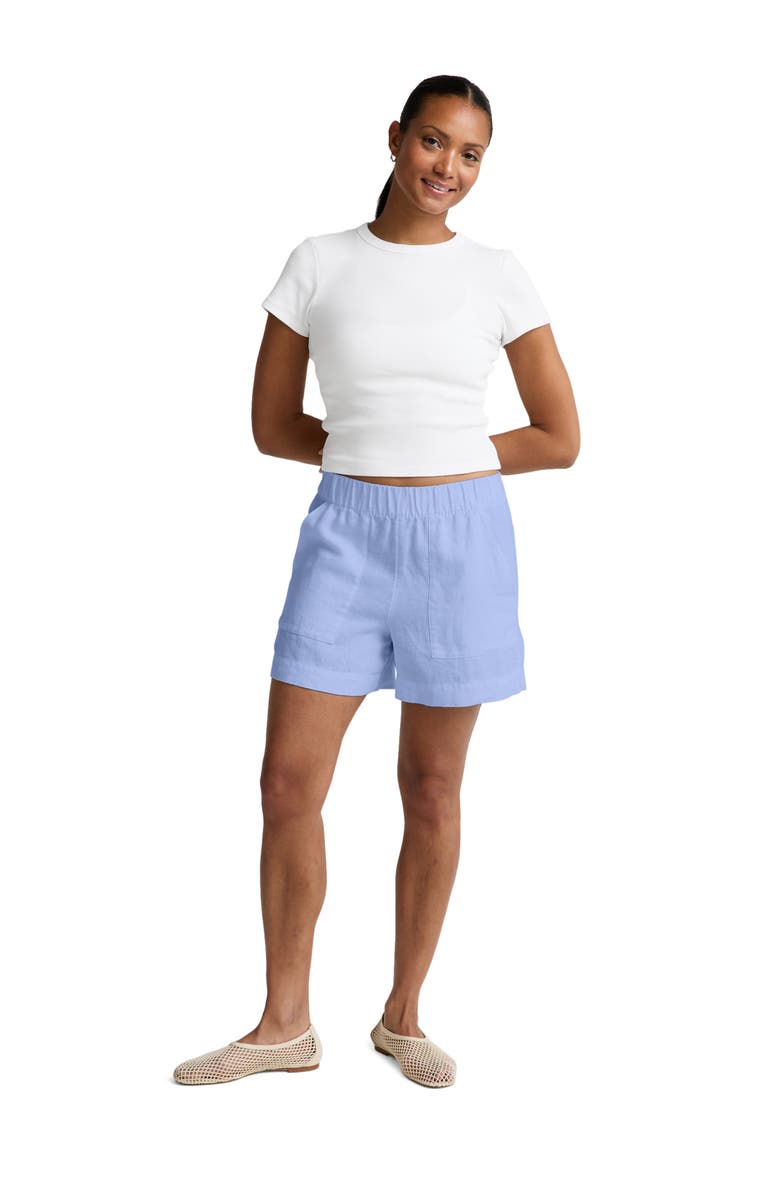 Beyond Yoga Softwash Linen Easy Shorts, Alternate, color, Pastel Periwinkle
