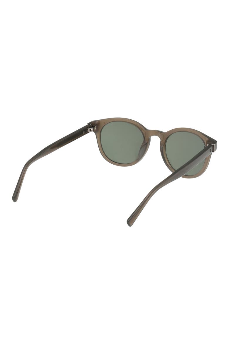 50mm Round Sunglasses, Alternate, color, SHINY DARK GREEN / GREEN