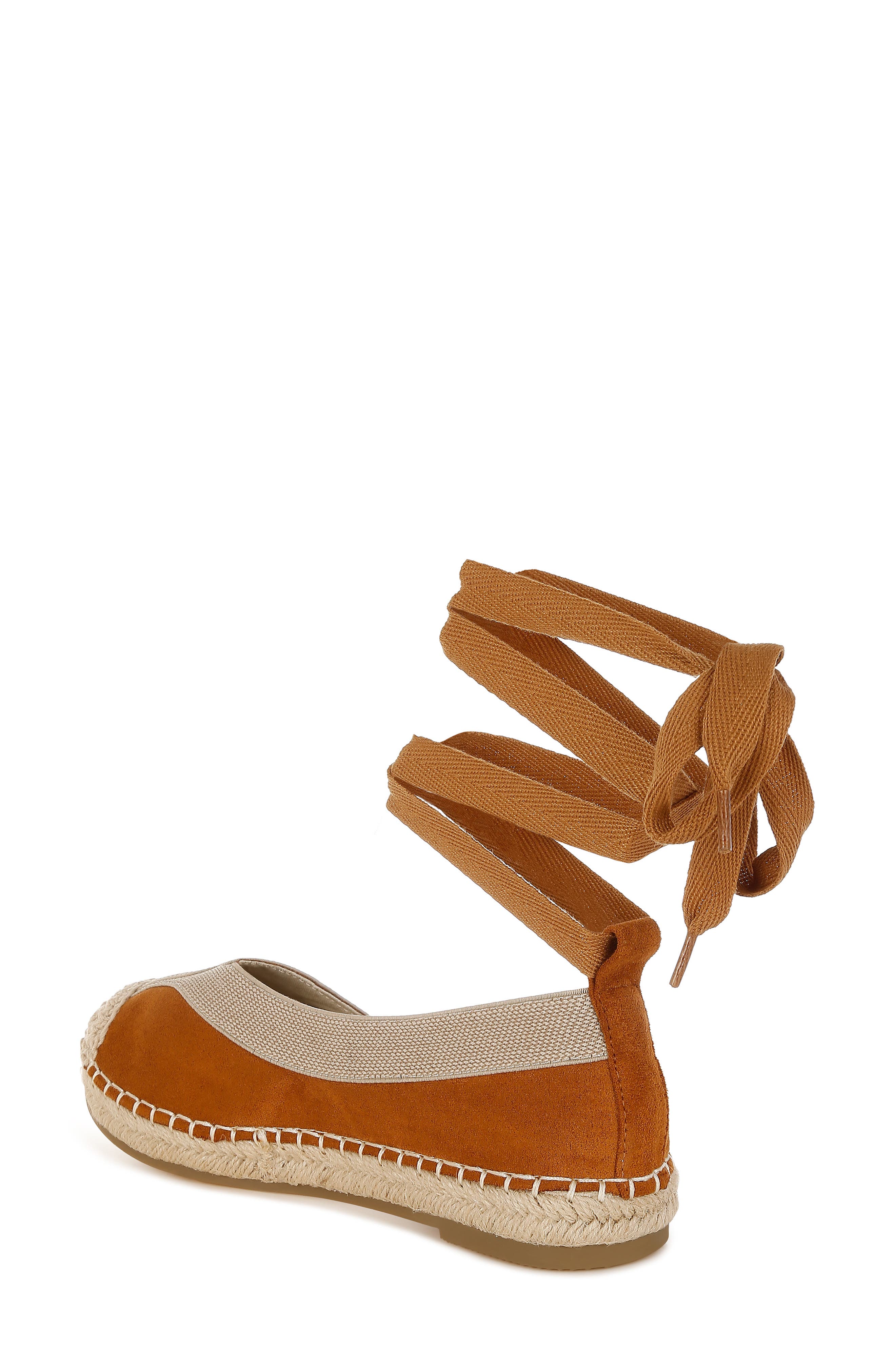 LONDON RAG Yalva Detachable Ankle Wrap Tie Flat, Alternate, color, Tan