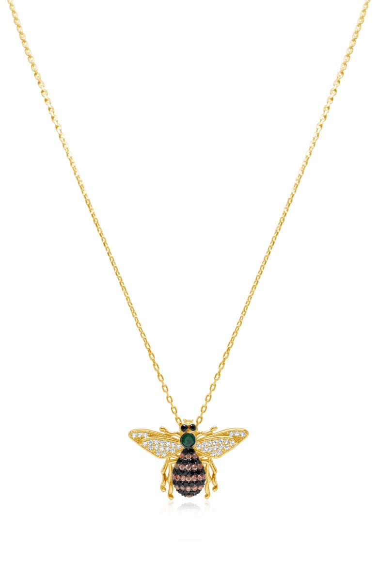 SUZY LEVIAN Bee Pendant Necklace, Main, color, Yellow