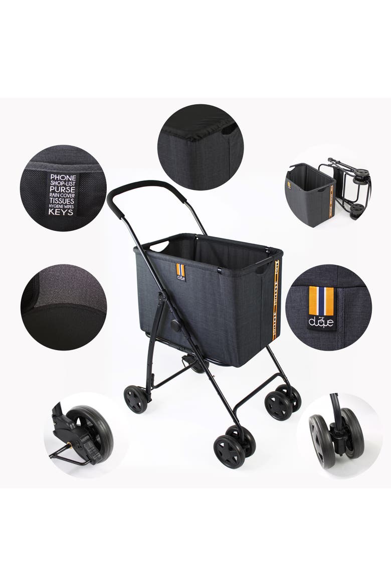 Mila Shopping Stroller Utility Cart, Alternate, color, Gray