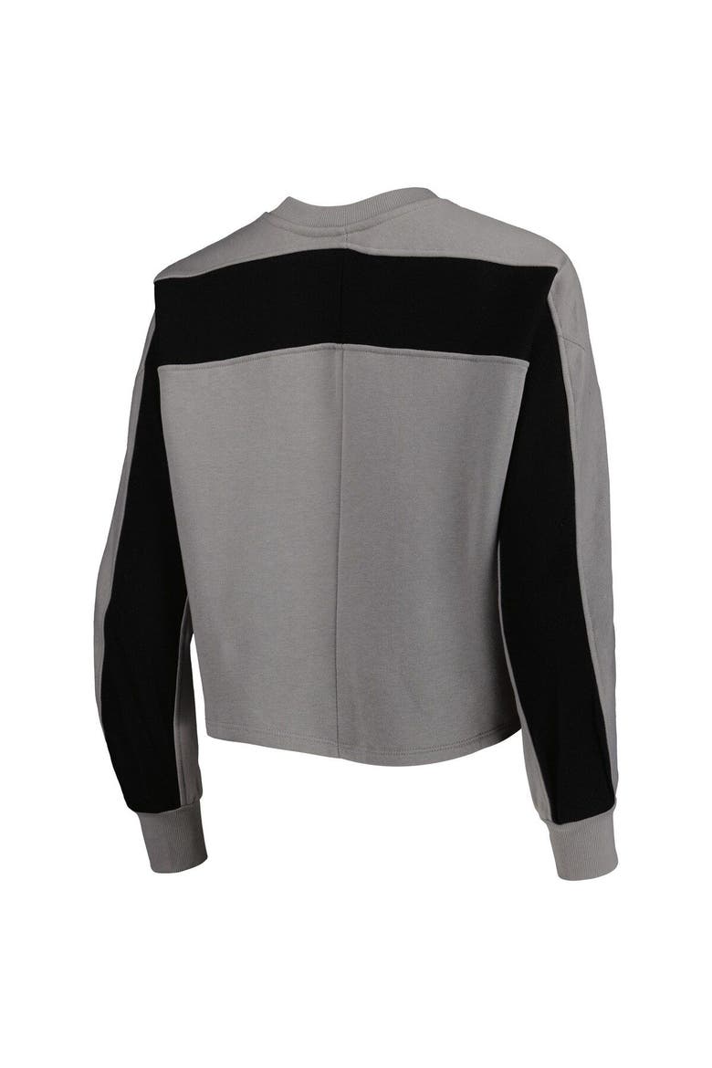 Women's Gameday Couture Gray Clemson Tigers Back To Reality Colorblock Pullover Sweatshirt, Alternate, color, Gray