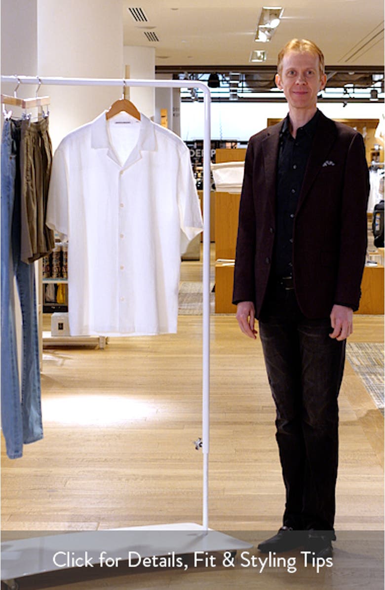 Short Sleeve Cotton Button-Up Shirt, sales video thumbnail