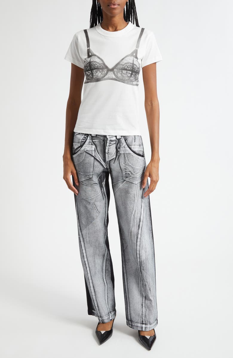 Vaquera Painted Workwear Jeans, Alternate, color, Black 1