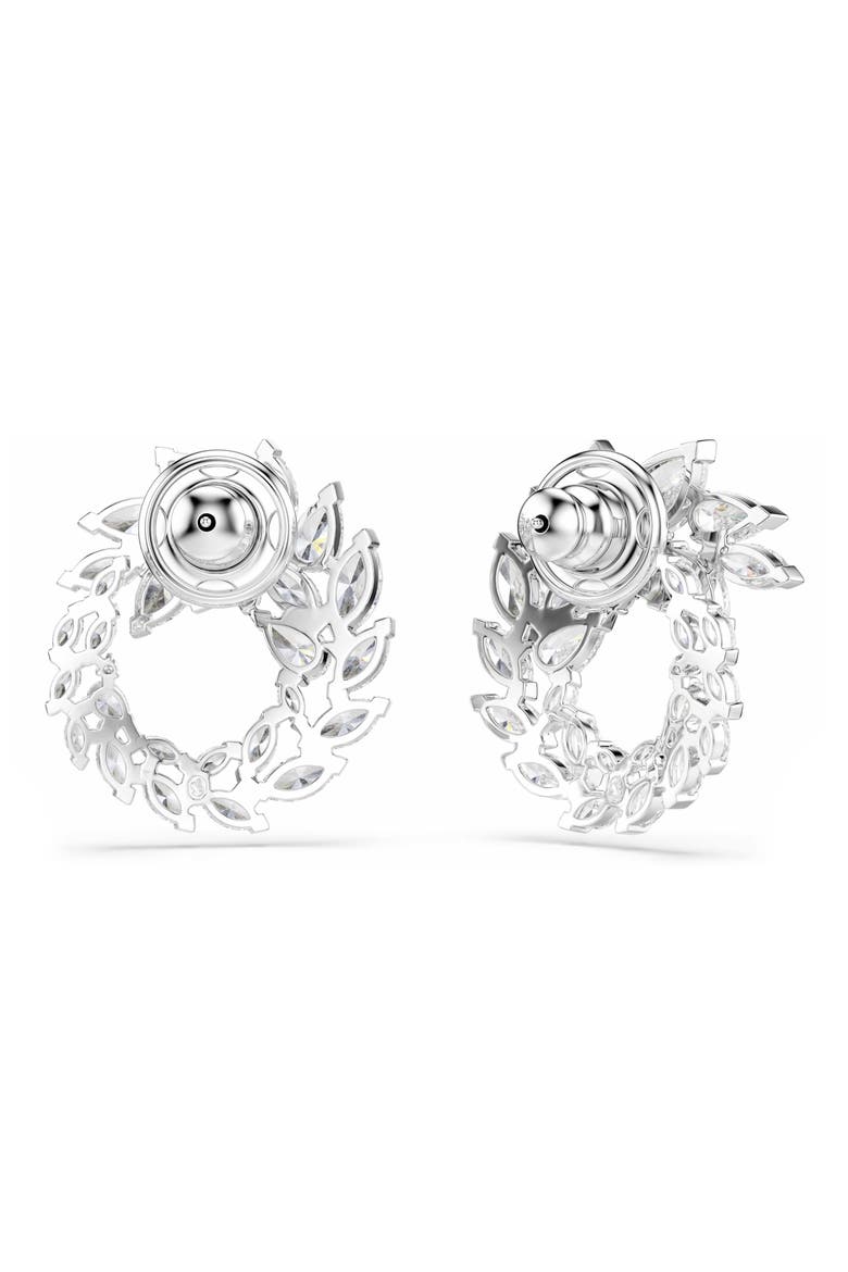 Mesmera Cubic Zirconia Small Hoop Earrings, Alternate, color, WHI/ RHS