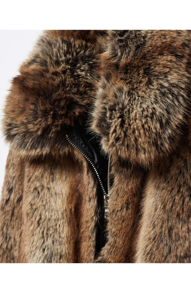 MANGO Faux Fur Crop Jacket, Alternate, color, 