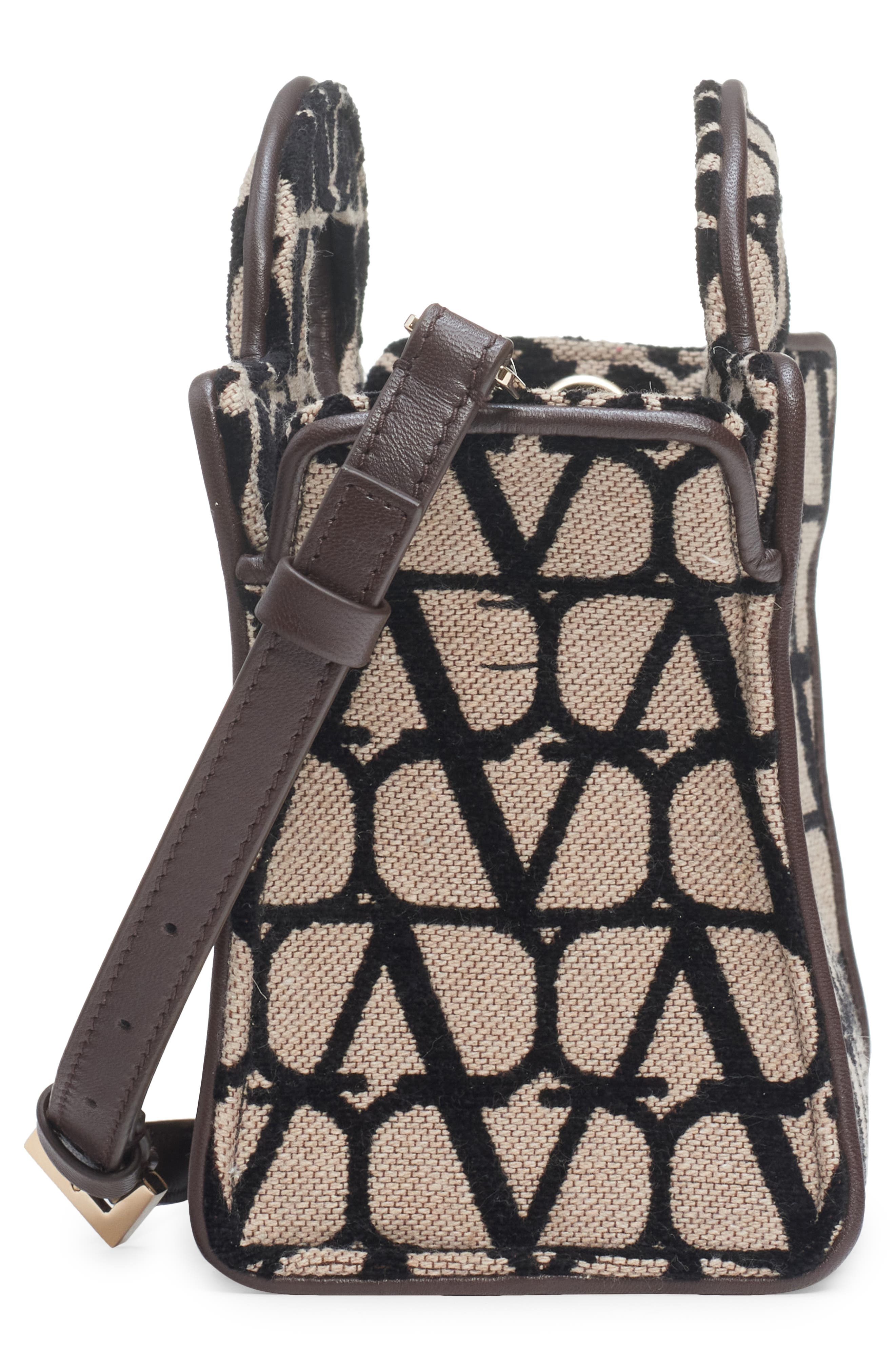 Valentino Garavani Small La Troisième VLOGO Toile Print Canvas Tote, Alternate, color, 