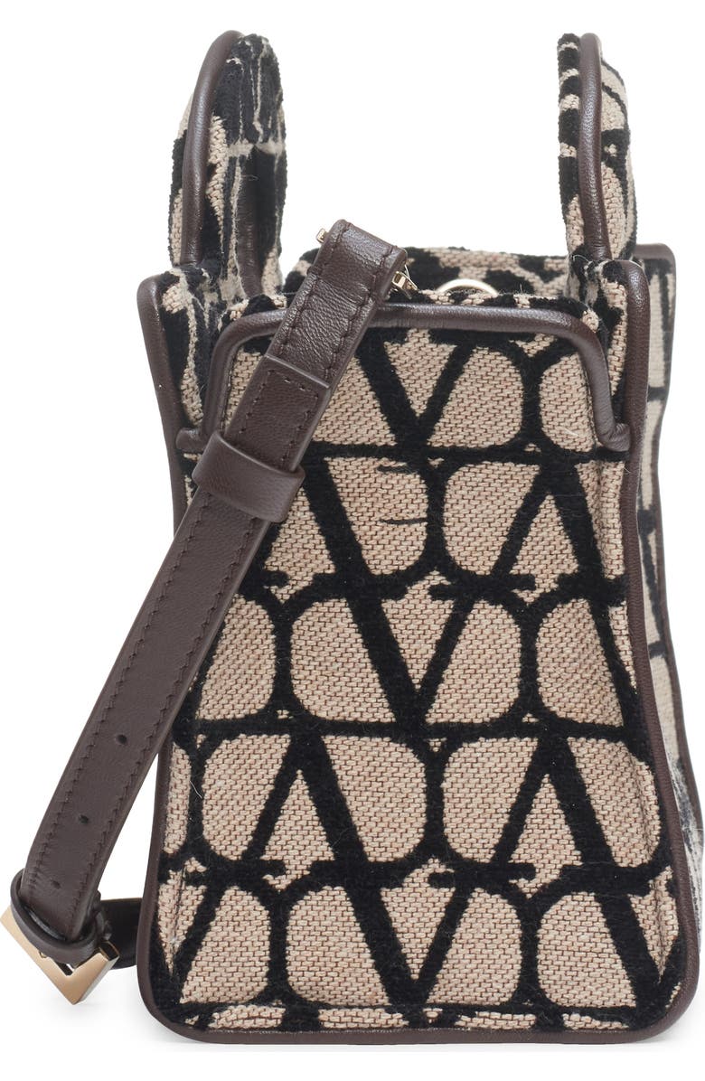 Valentino Garavani Small La Troisième VLOGO Toile Print Canvas Tote, Alternate, color,