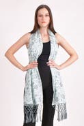 RAAS Embroidered Mul Cotton Scarf Wrap