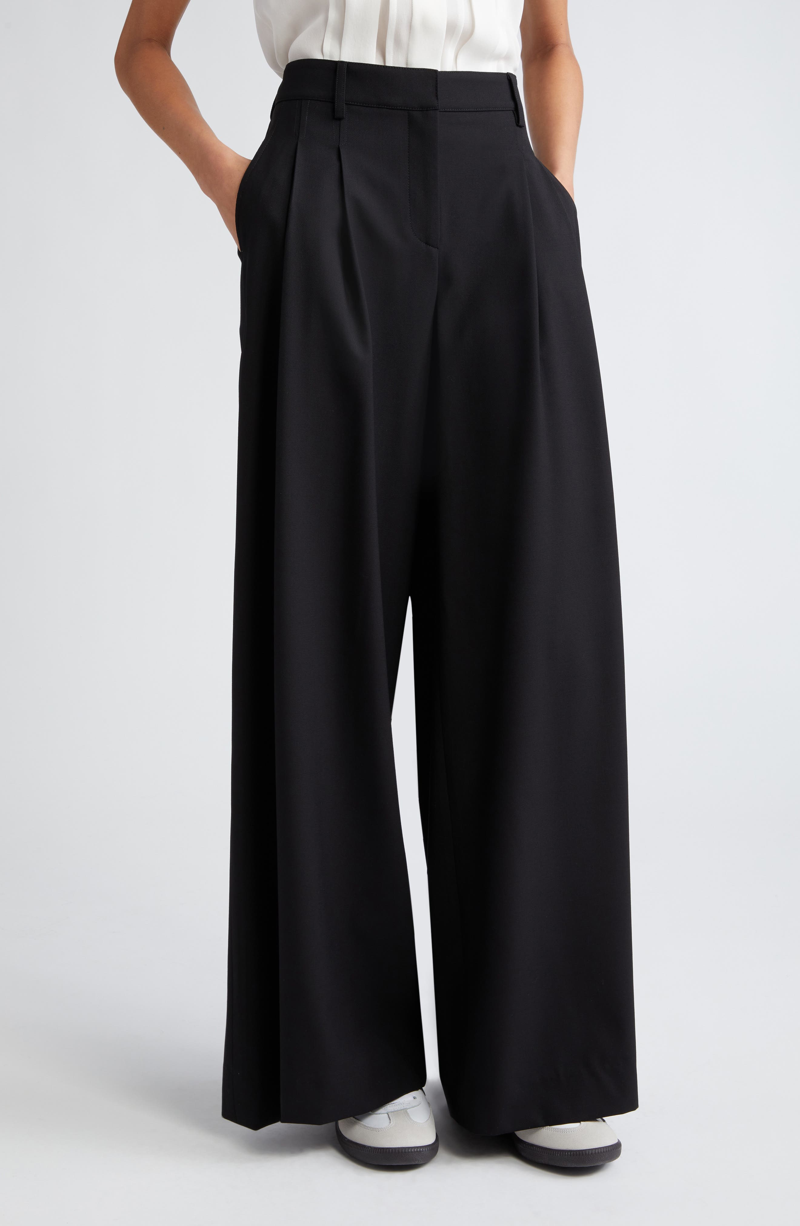 TWP New Didi Wool Stretch Twill Wide Leg Pants