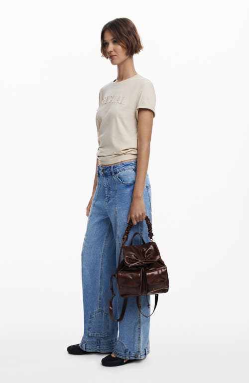 Desigual Faux Leather Convertible Backpack In Brown