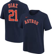 Nike Youth Nike Yainer Diaz Navy Houston Astros Name & Number T-Shirt