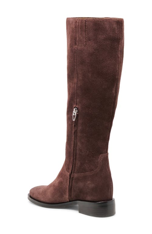 Dolce Vita Kilian H2o Wide Calf Boots Mahogany Suede In Brown