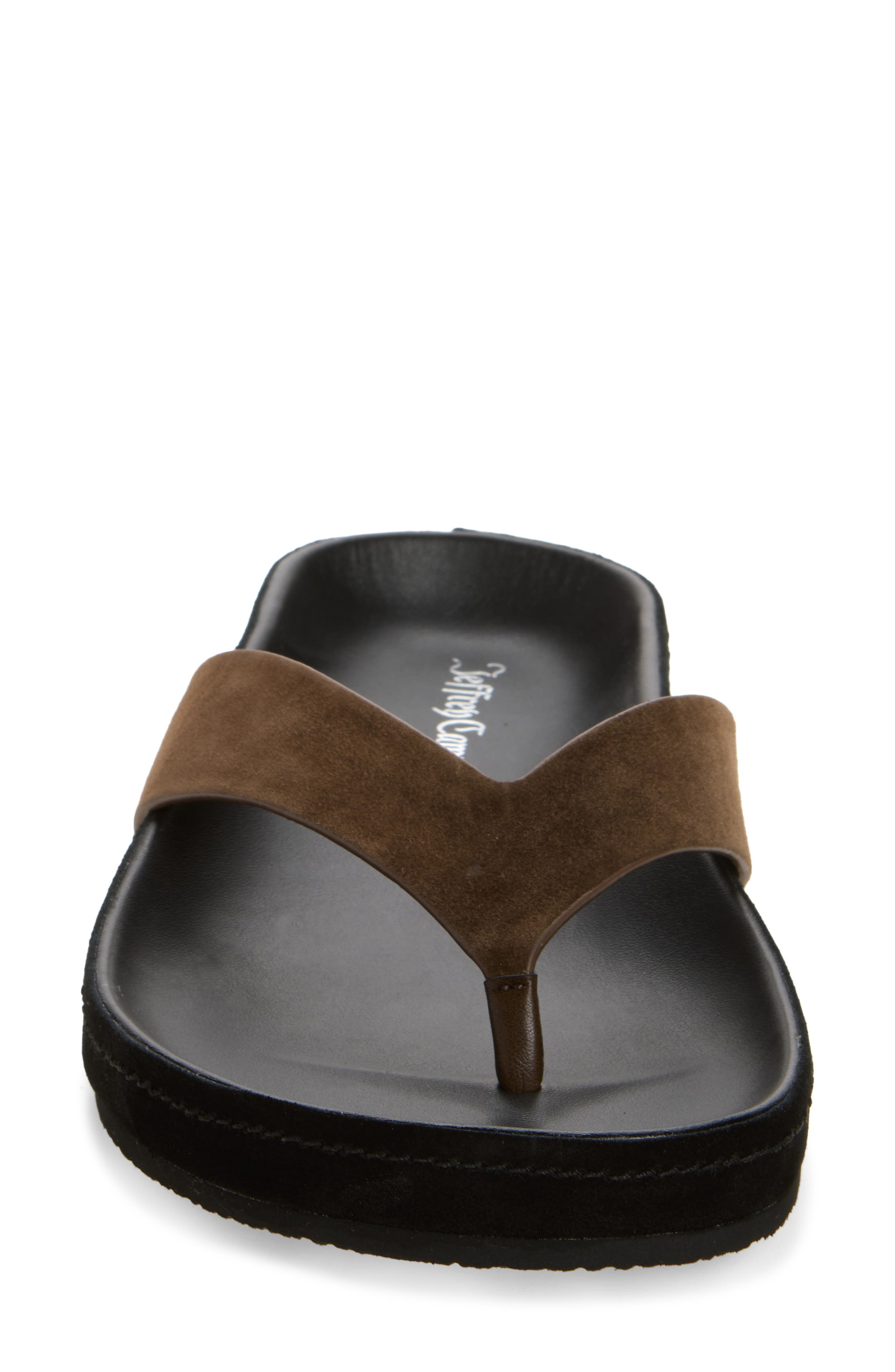 Relaxer Platform Thong Sandal, Alternate, color, BROWN SUEDE
