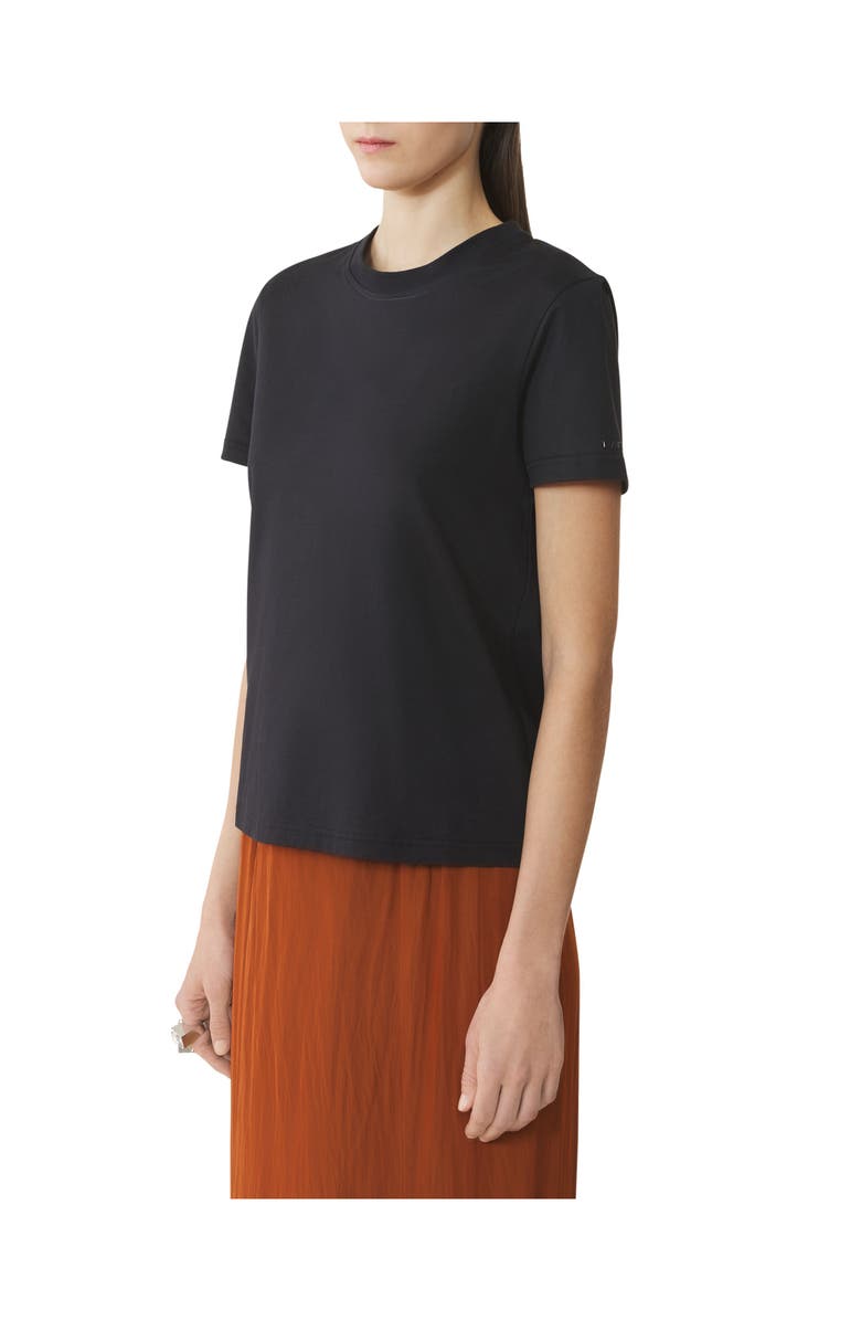 Lanvin Cotton T-Shirt With Ribbon Detail, Alternate, color, Black