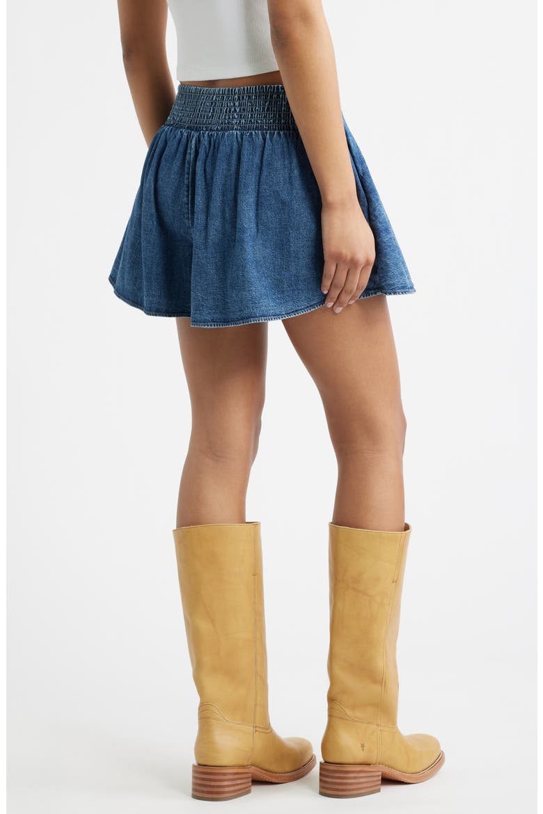 Paradise Denim Skort, Alternate, color, MID INDIGO