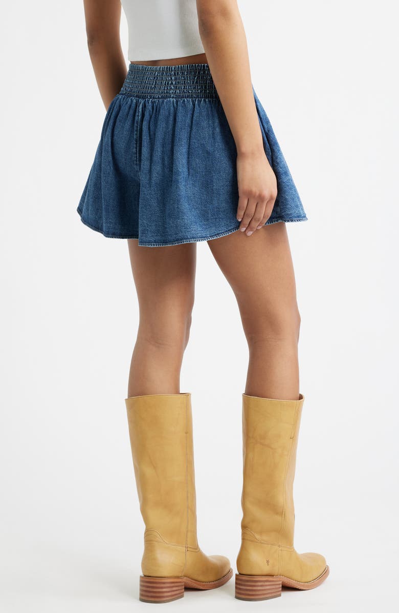 Free People Paradise Denim Skort, Alternate, color, Mid Indigo
