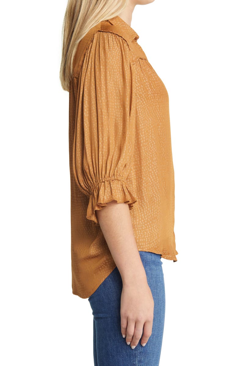 Wit & Wisdom Bonnet Sleeve Button-Up Top, Alternate, color,