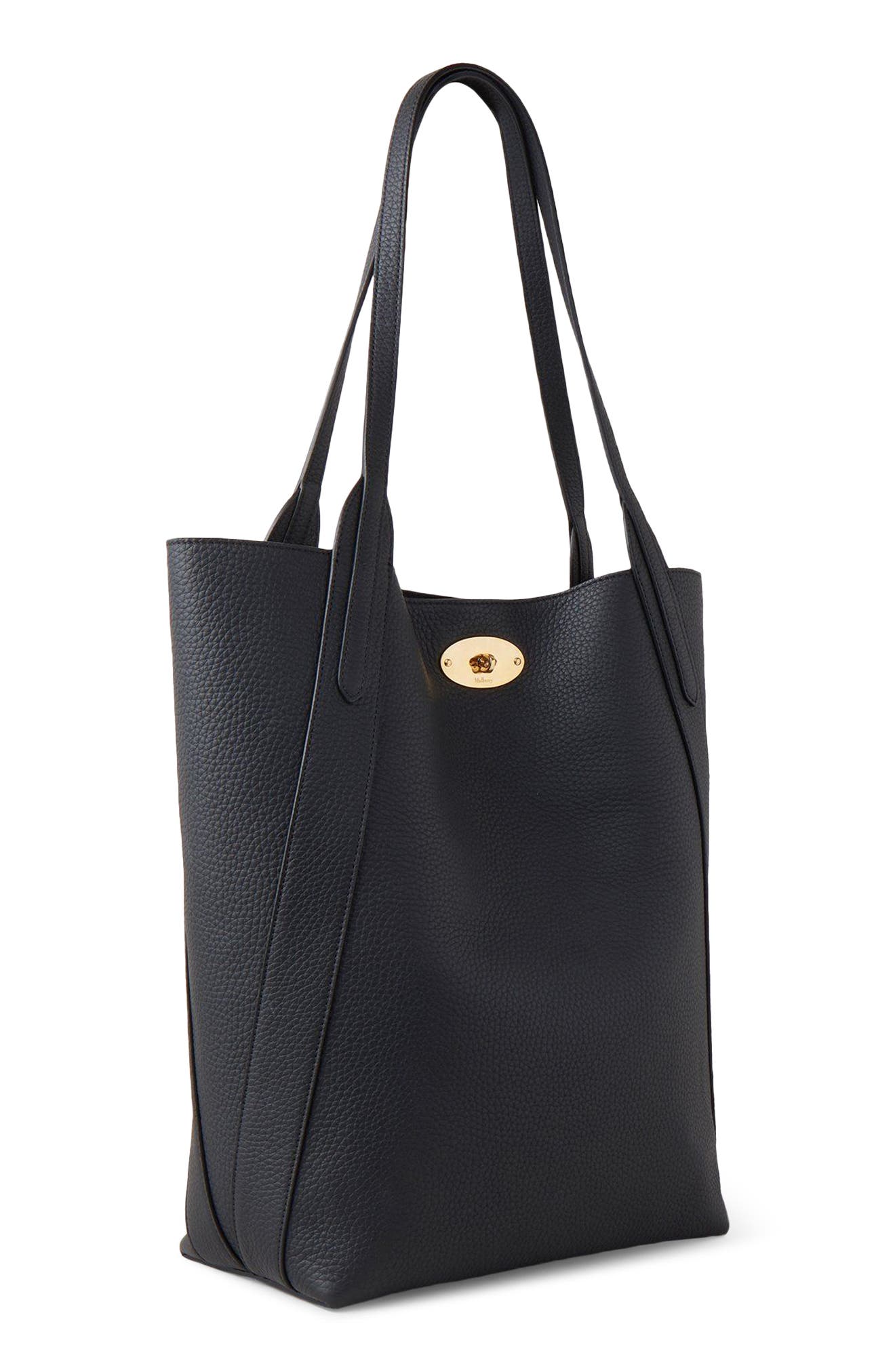 Mulberry North/South Bayswater Leather Tote, Alternate, color, Black