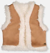 Deux par Deux Reversible Suede Fleece Trim Vest