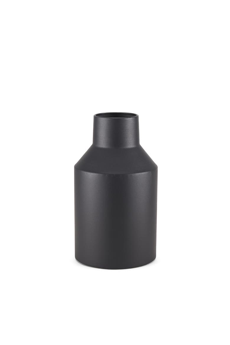 Tosca Metal Vase, Alternate, color, Black