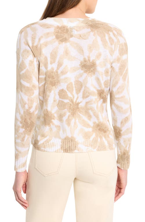 Nic + Zoe Floral Hint Supersoft Sweater In Neutral Multi