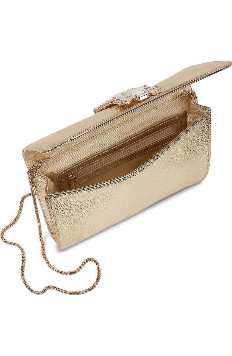 Jewel Badgley Mischka Lux Faux Leather Envelope Clutch, Alternate, color,