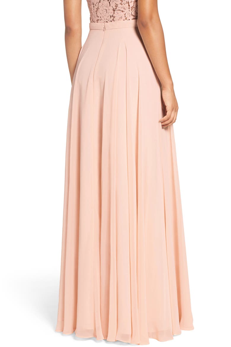 Hampton Long A-Line Chiffon Skirt, Alternate, color, BLUSH