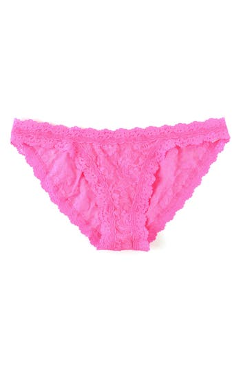 Hanky Panky 'signature Lace' Brazilian Bikini In Fiesta Pink