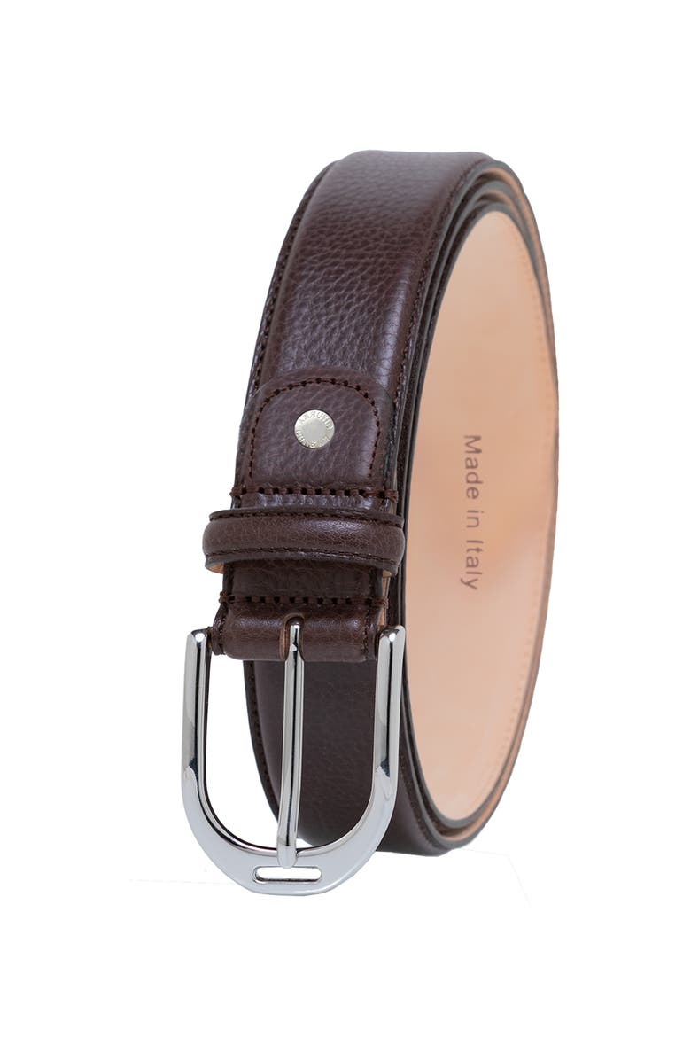 Heritage handcrafted genuine leather belt, Alternate, color, Walnut