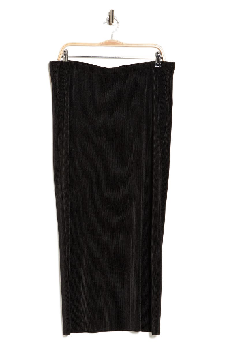 TASH AND SOPHIE Plissé Midi Skirt, Alternate, color, Black