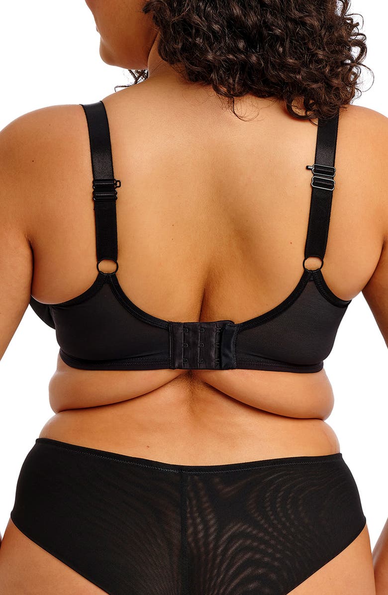 Elomi Reja Underwire Plunge Bra, Alternate, color, Black