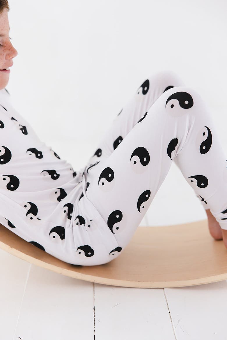 Yin & Yang Pajama Set, Alternate, color, White