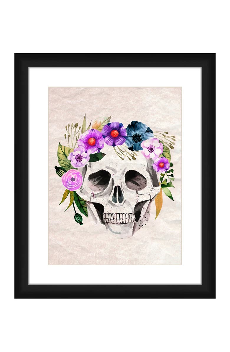 PTM IMAGES Skeleton Crown Framed Matted Giclee Print, Main, color, 