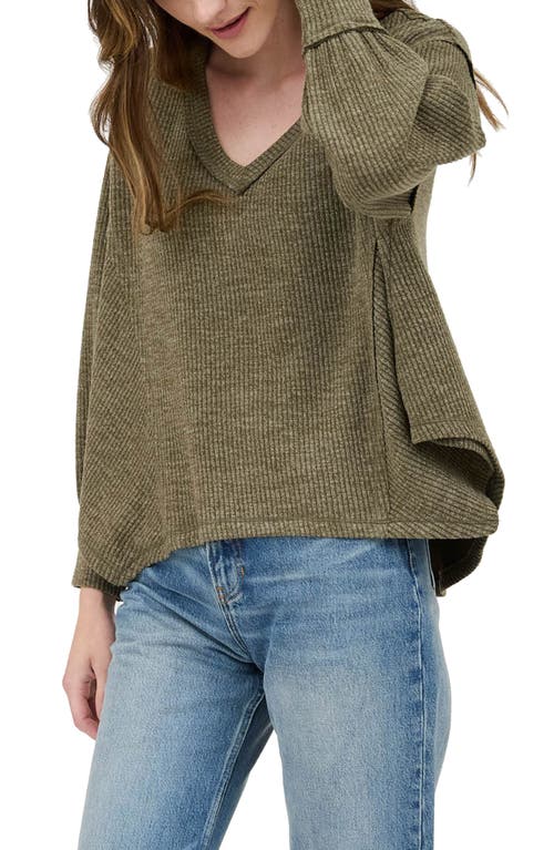 BLU PEPPER BLU PEPPER RIB KNIT LONG SLEEVE TOP