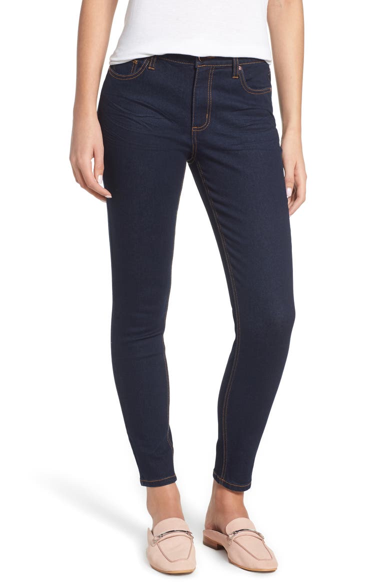 Skinny Jeans, Main, color, DARK RINSE