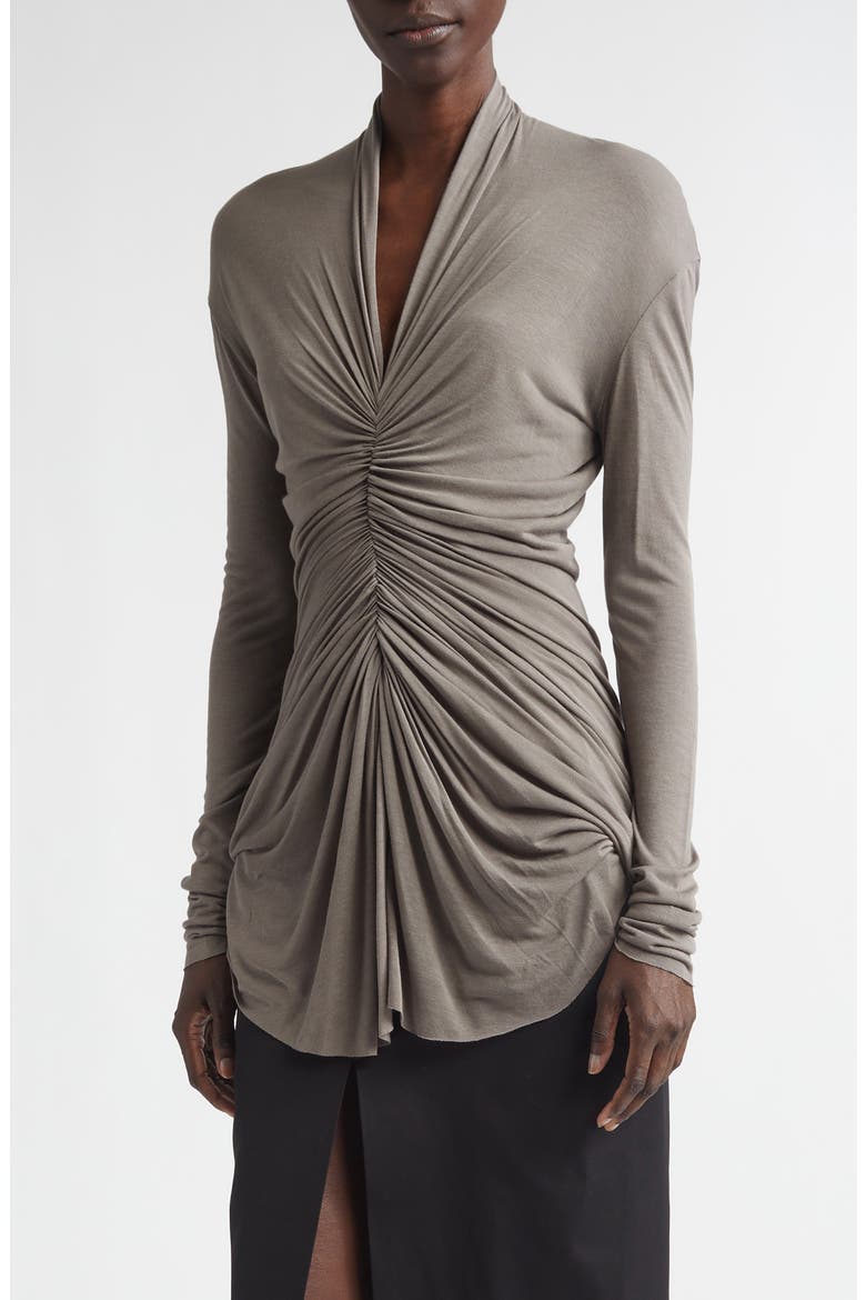 Radiance Gathered Jersey Top, Main, color, DUST